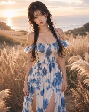 Seaside Dreams grecian cold shoulder smocked double slit flowy maxi dress